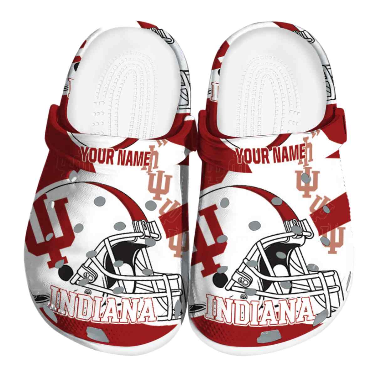 Indiana Hoosiers NCAA Sport Crocs Crocband Clogs Shoes Comfortable For Men Women and Kids