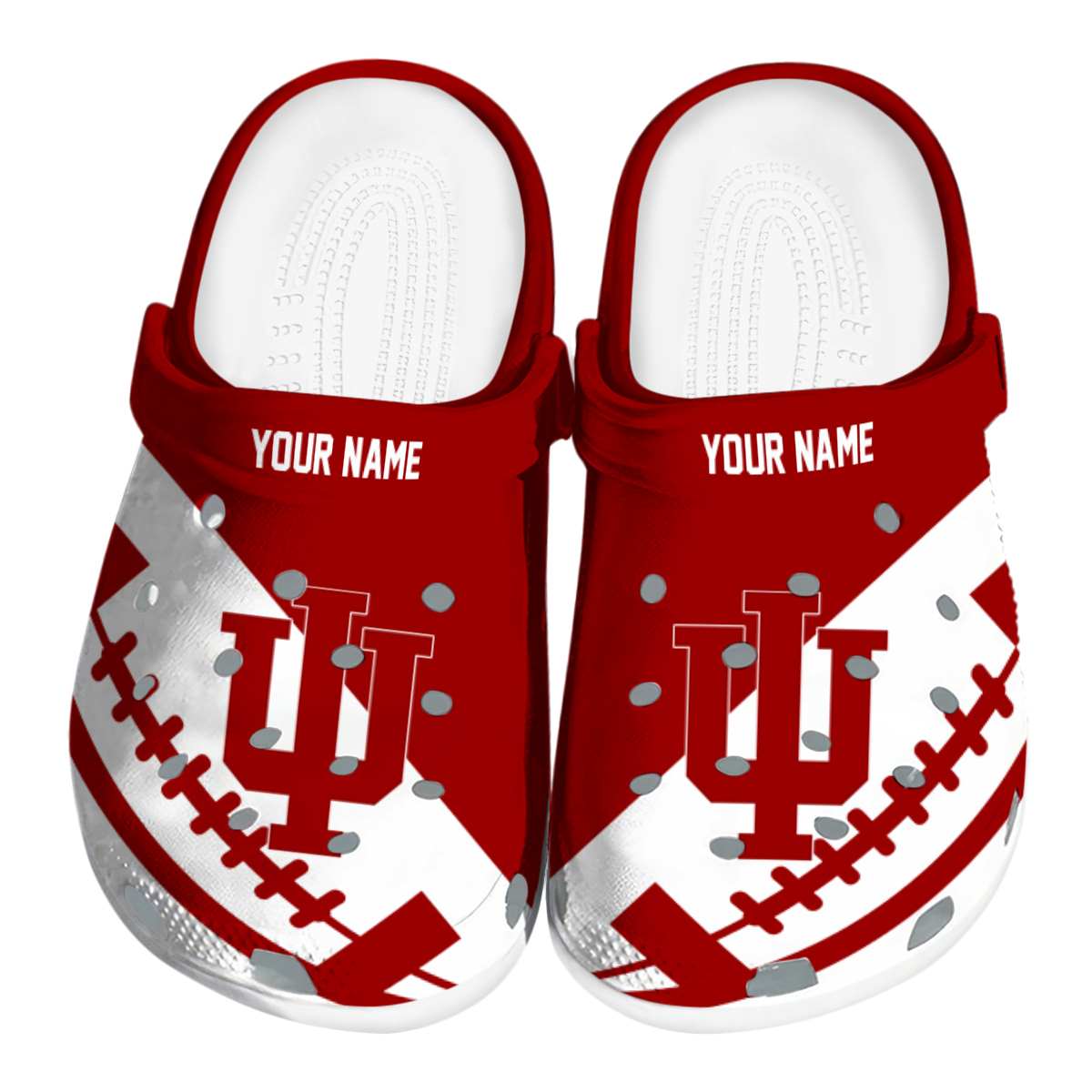 Indiana Hoosiers NCAA Sport Crocs Crocband Clogs Shoes Comfortable For Men Women and Kids
