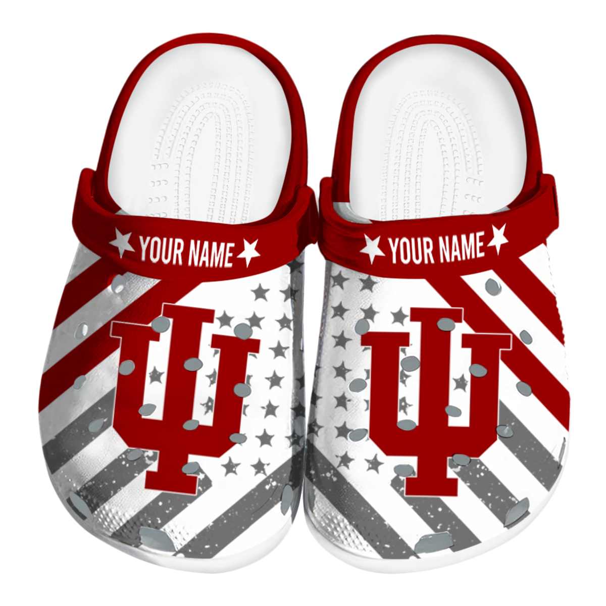 Indiana Hoosiers NCAA Sport Crocs Crocband Clogs Shoes Comfortable For Men Women and Kids