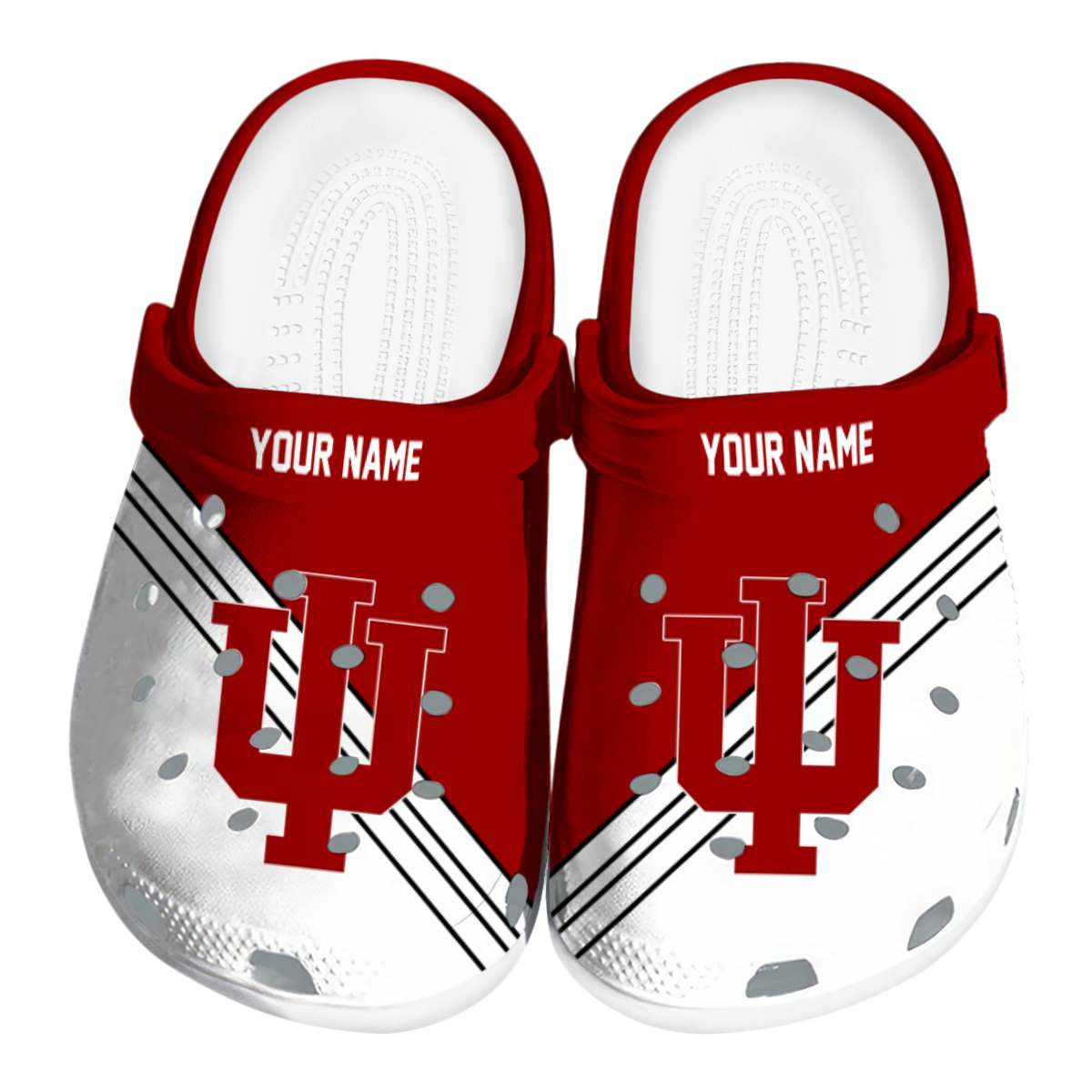 Indiana Hoosiers NCAA Sport Crocs Crocband Clogs Shoes Comfortable For Men Women and Kids