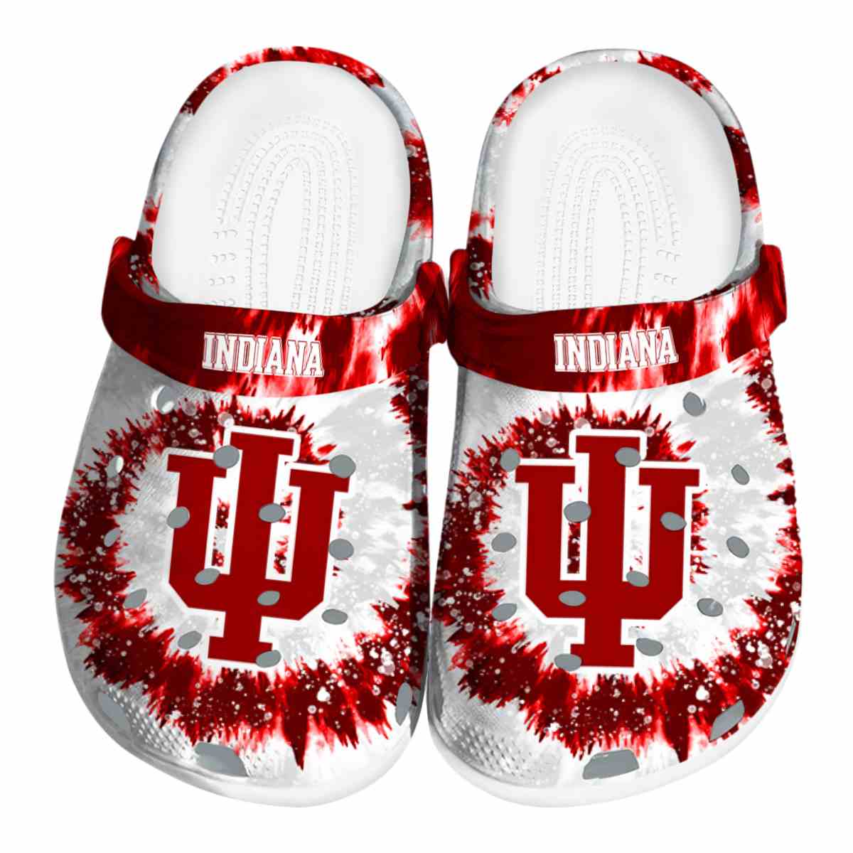Indiana Hoosiers NCAA Sport Crocs Crocband Clogs Shoes Comfortable For Men Women and Kids