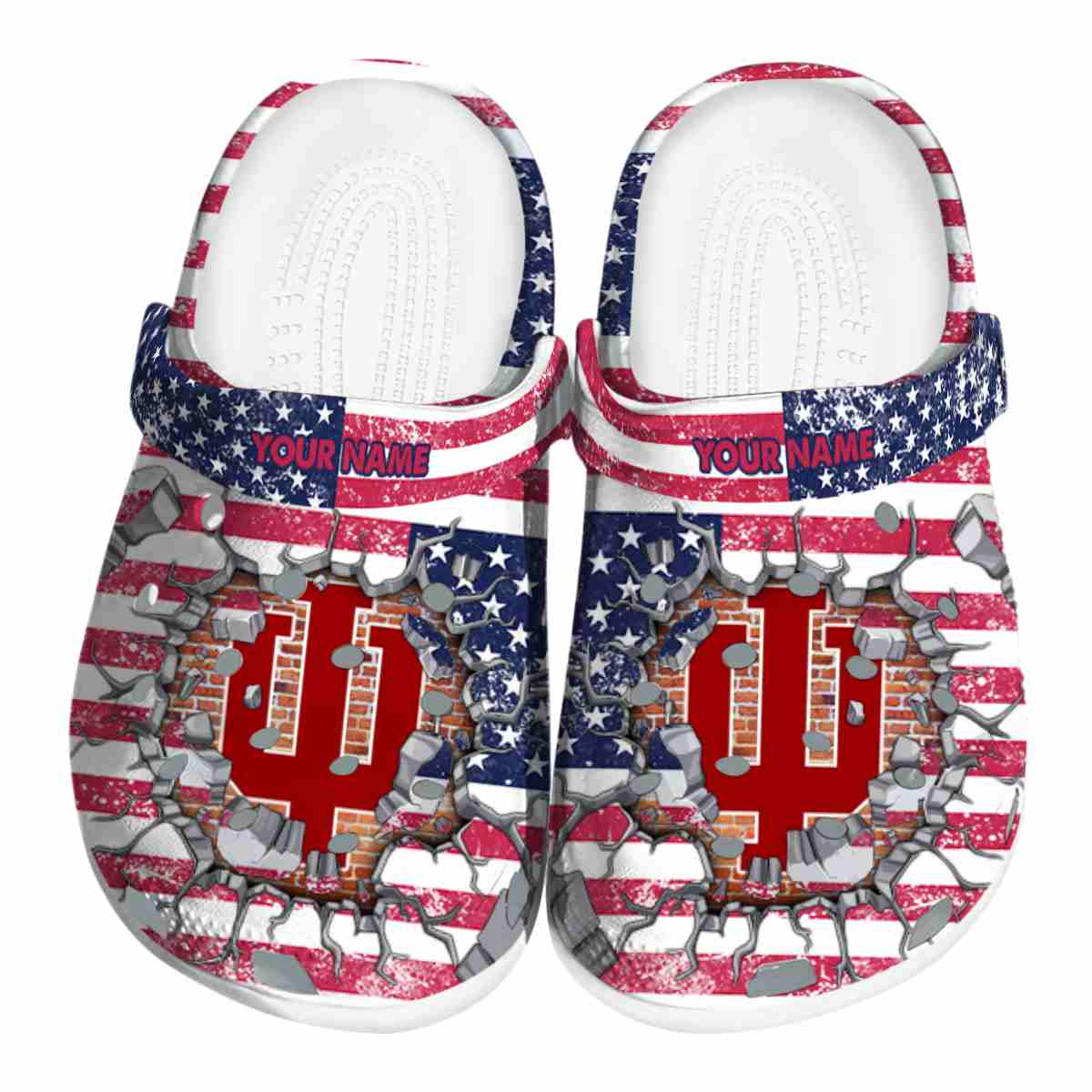 Indiana Hoosiers NCAA Sport Crocs Crocband Clogs Shoes Comfortable For Men Women and Kids