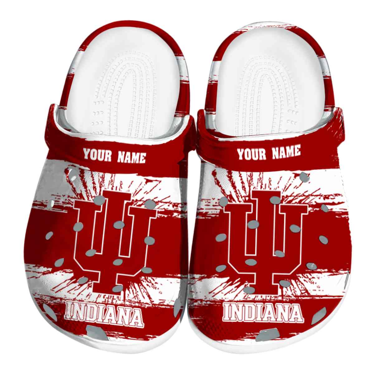 Indiana Hoosiers NCAA Sport Crocs Crocband Clogs Shoes Comfortable For Men Women and Kids