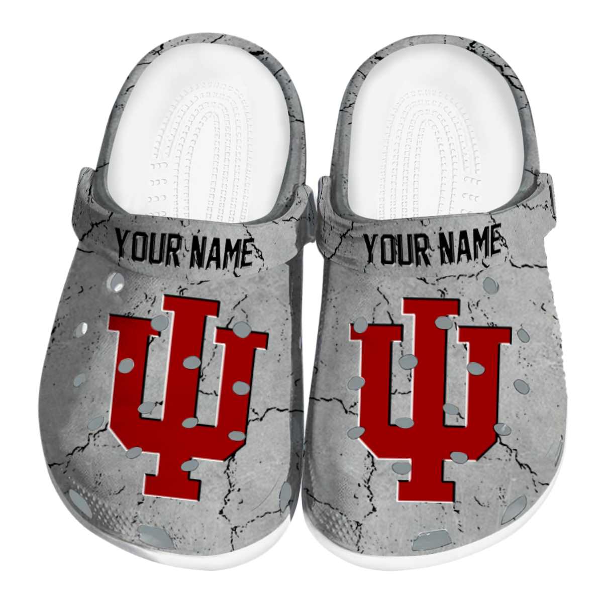 Indiana Hoosiers NCAA Sport Crocs Crocband Clogs Shoes Comfortable For Men Women and Kids
