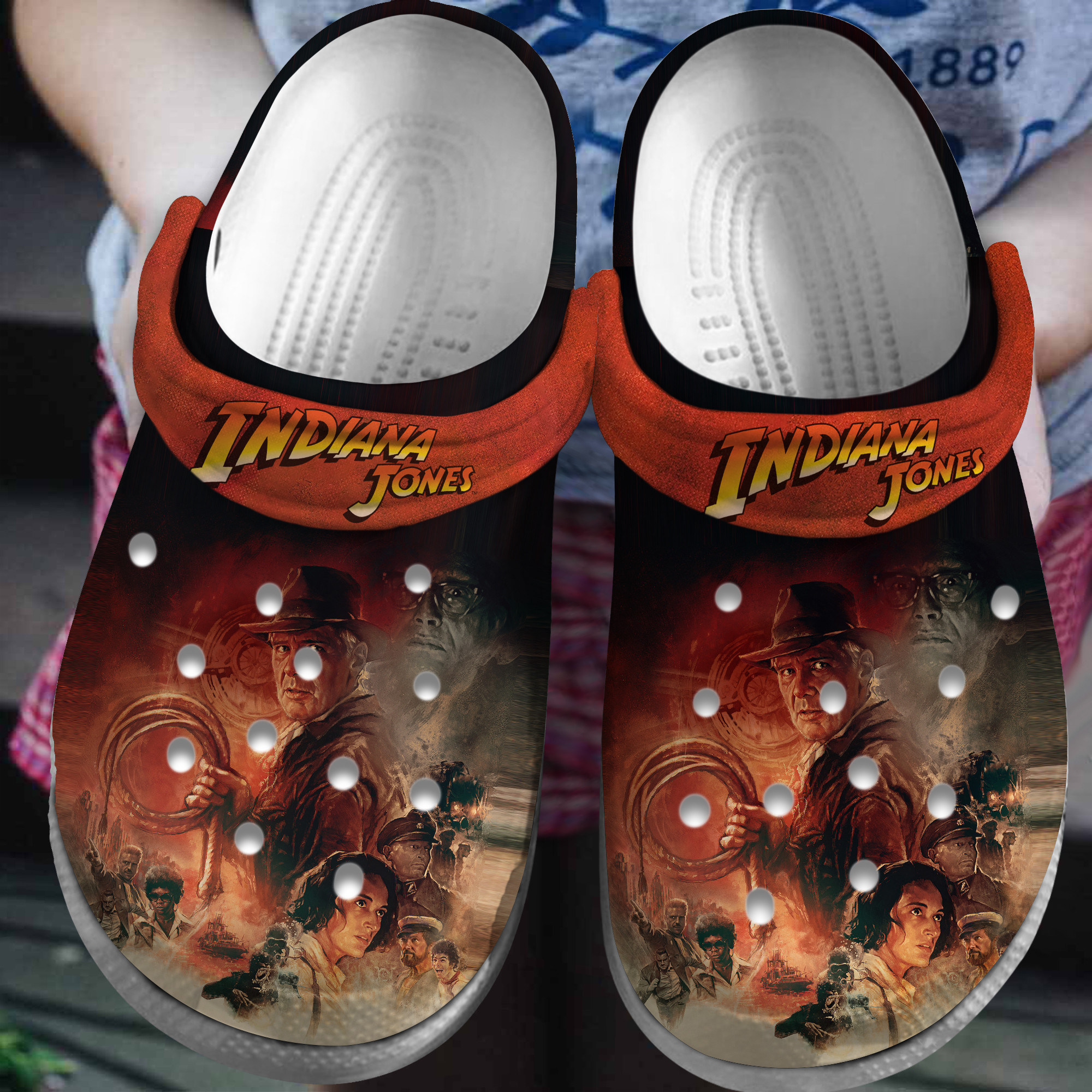 Indiana Jones Movie Crocs Crocband Clogs Shoes Comfortable For Men Women and Kids