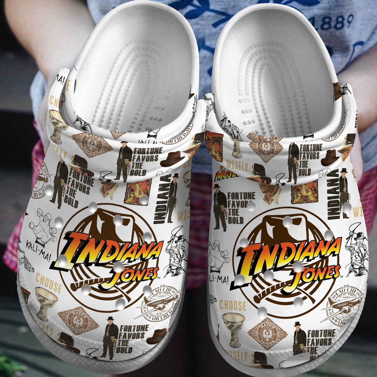 Indiana Jones Movie Crocs Crocband Clogs Shoes Comfortable For Men Women and Kids