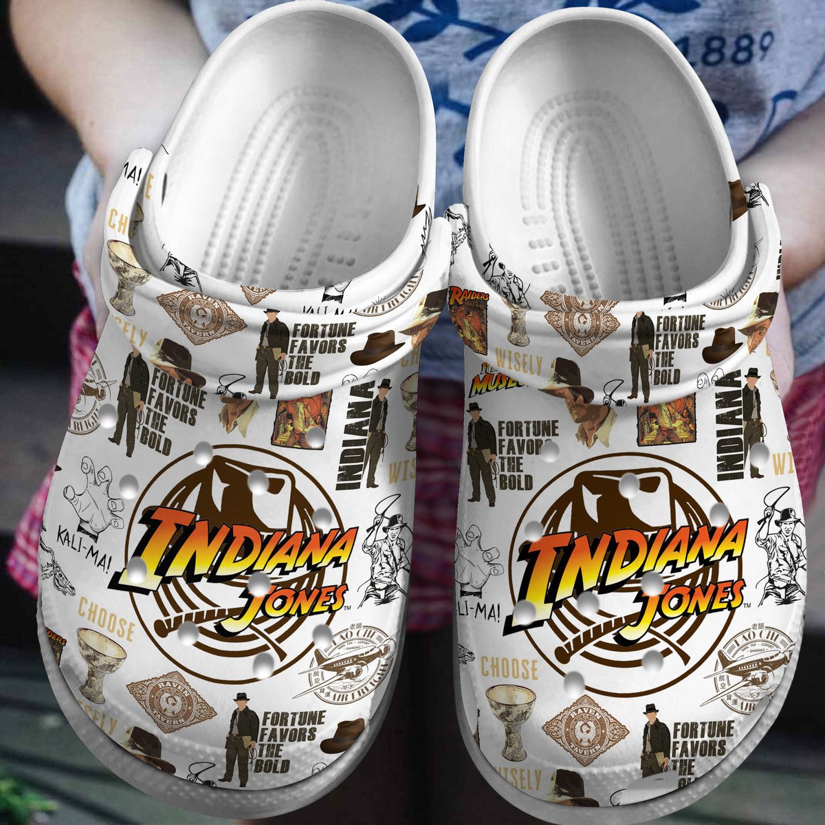 Indiana Jones Movie Crocs Crocband Clogs Shoes Comfortable For Men Women and Kids