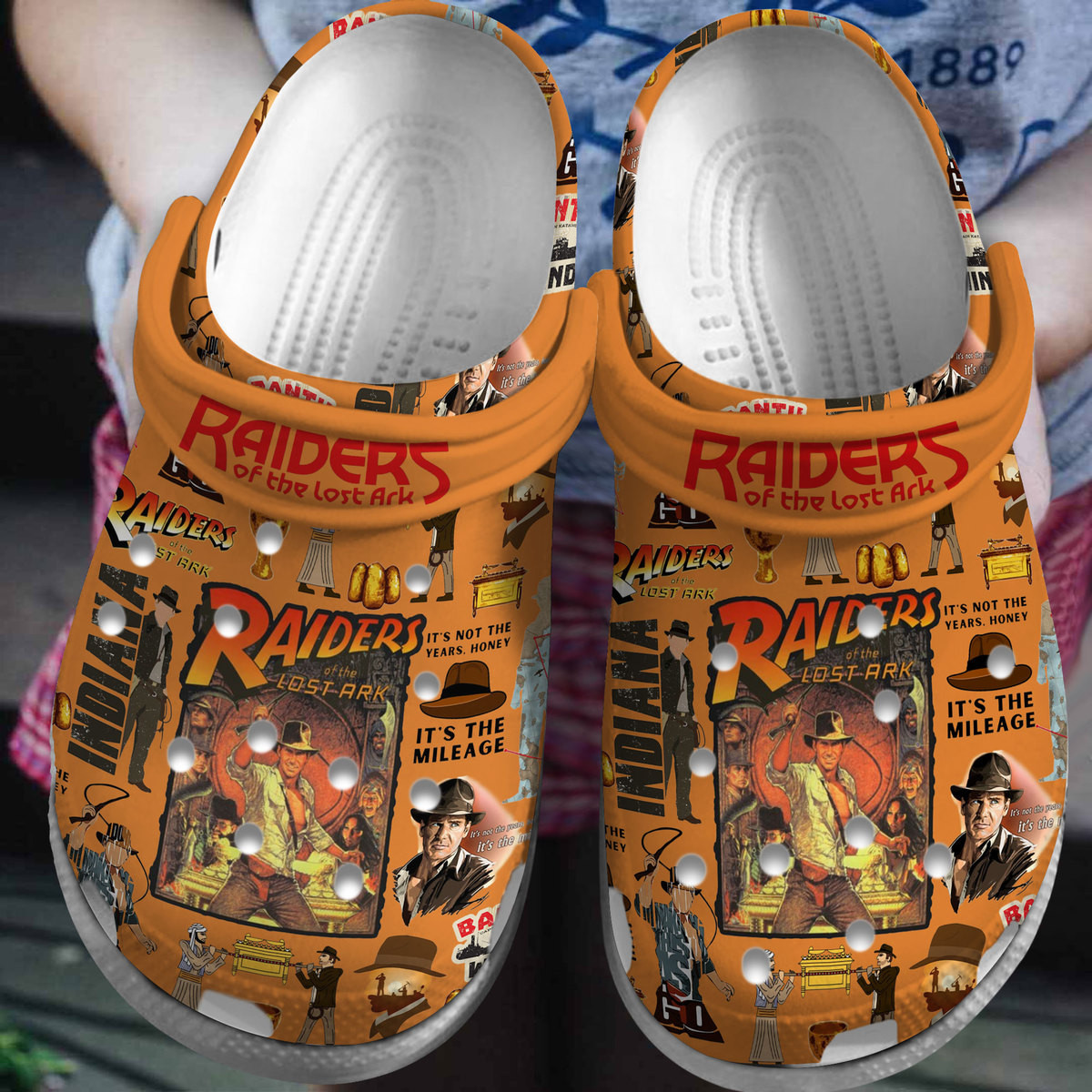 Indiana Jones Raiders Of The Lost Ark Movie Crocs Crocband Clogs Shoes Comfortable For Men Women and Kids