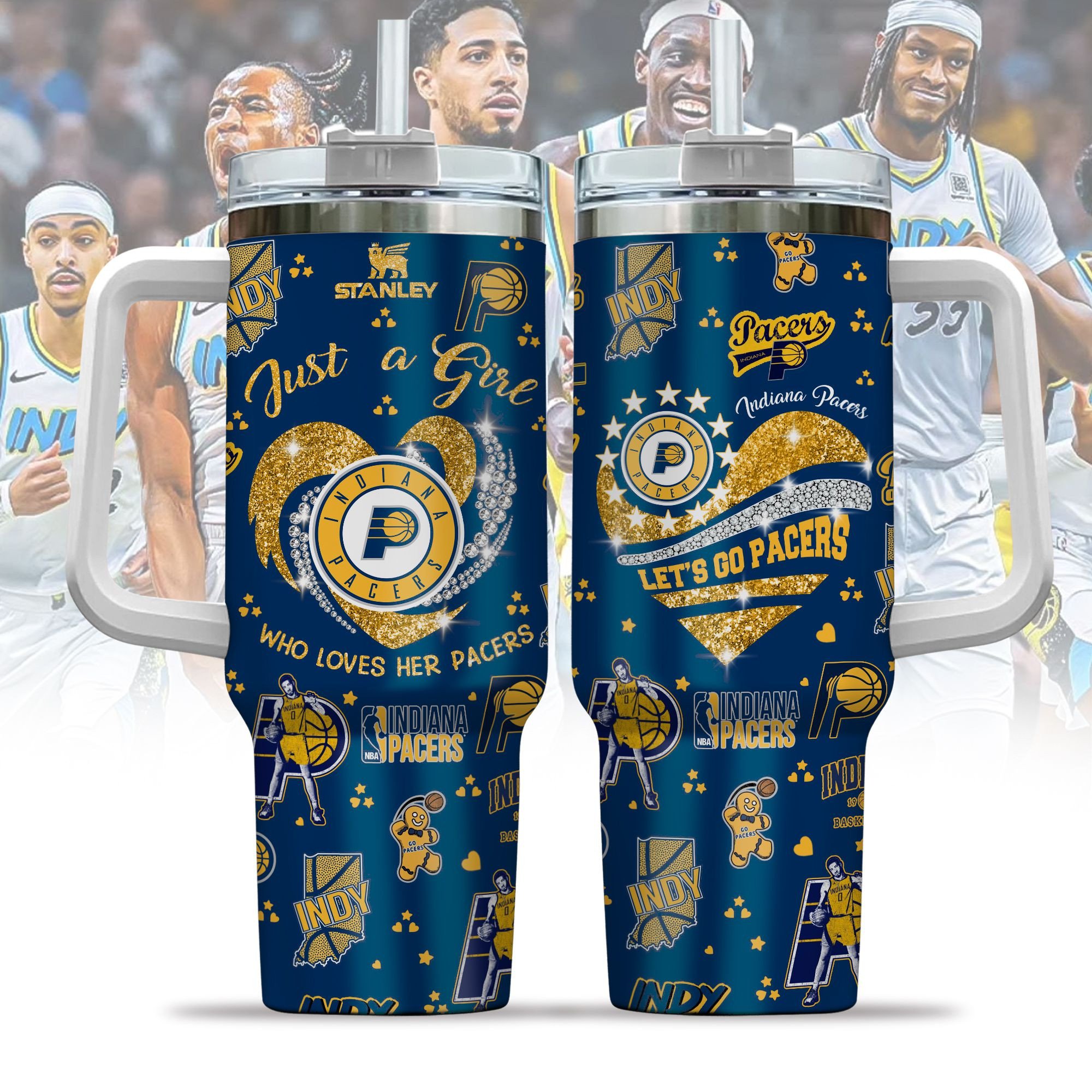 Indiana Pacers NBA Custom Stanley Cup 40 oz 30 oz Tumbler With HandleTVC2301126