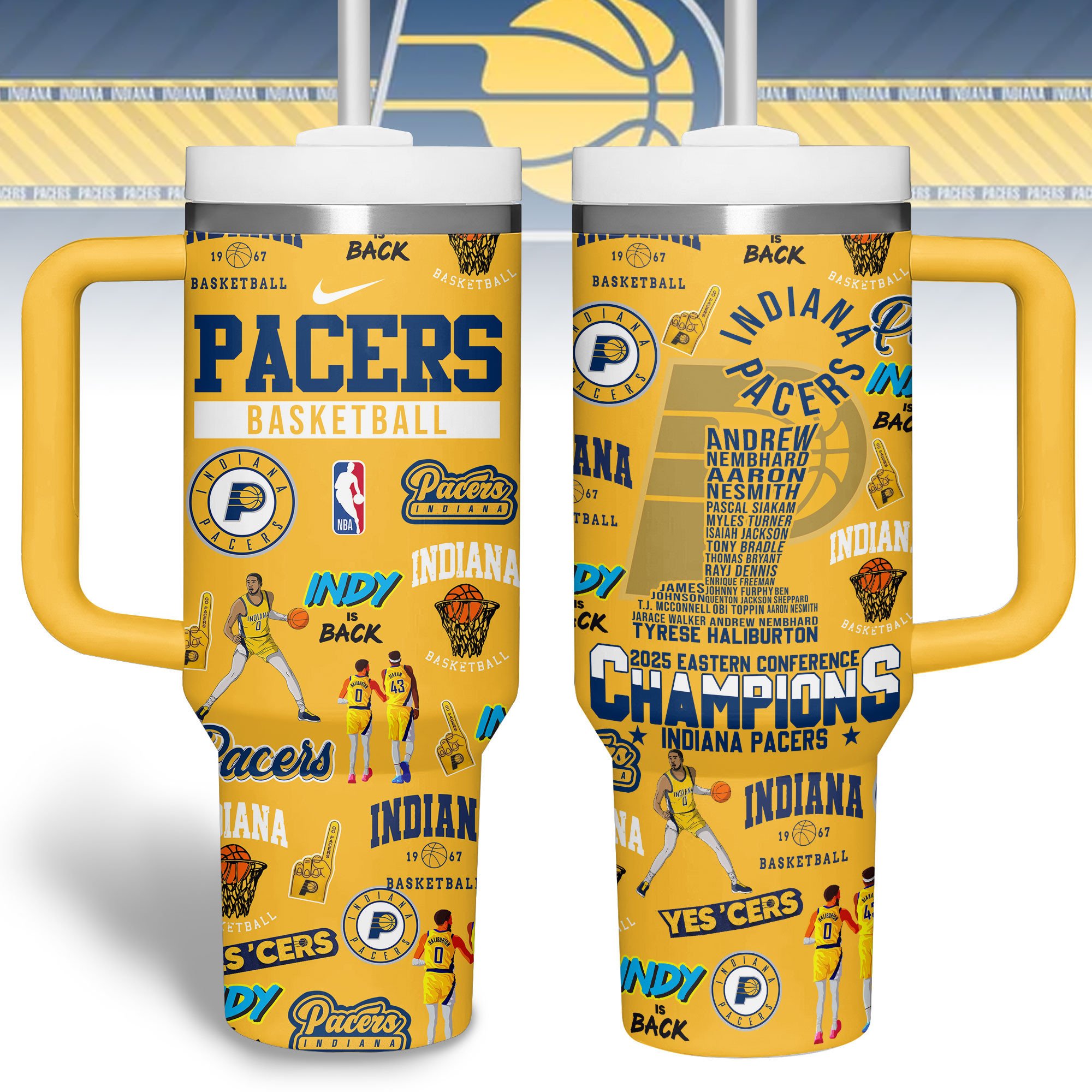 Indiana Pacers NBA Custom Stanley Cup 40 oz 30 oz Tumbler With HandleTVC2301179