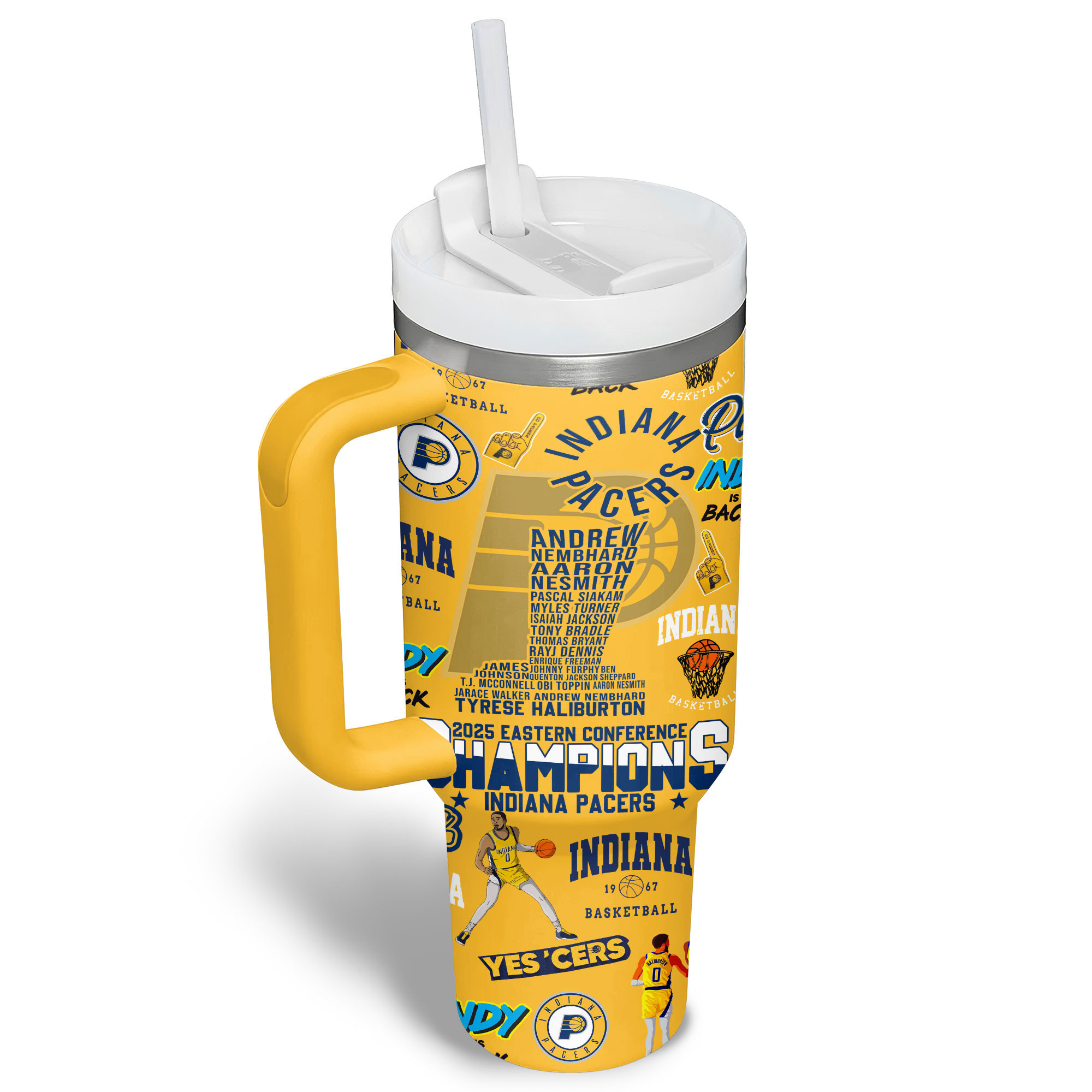Indiana Pacers NBA Custom Stanley Cup 40 oz 30 oz Tumbler With HandleTVC2301179 - Image 2