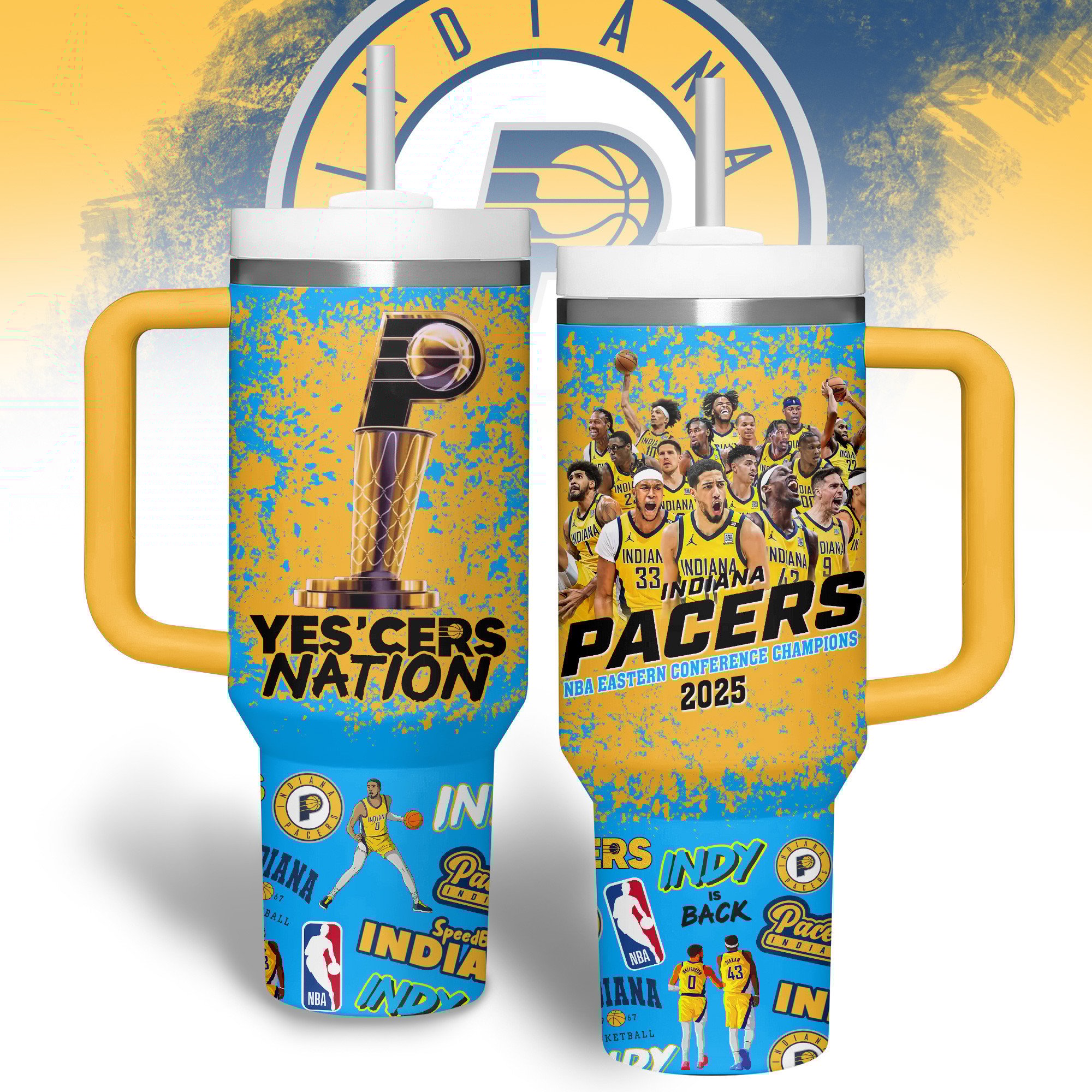 Indiana Pacers NBA Custom Stanley Cup 40 oz 30 oz Tumbler With HandleTVC2301179
