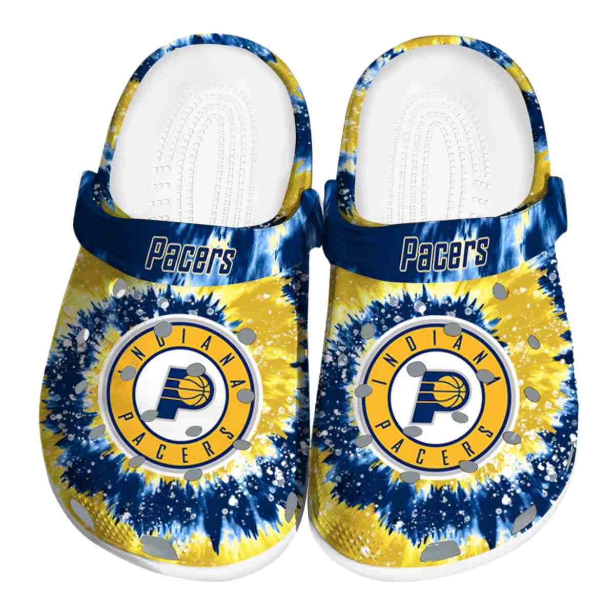 Indiana Pacers NBA Sport Crocs Crocband Clogs Shoes Comfortable For Men Women and Kids