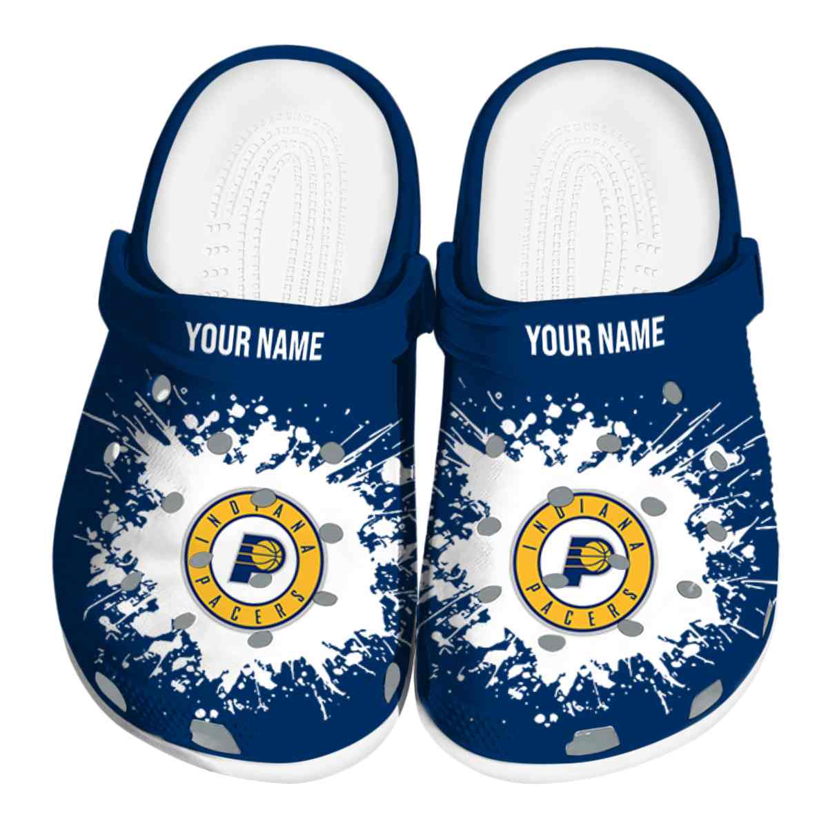Indiana Pacers NBA Sport Crocs Crocband Clogs Shoes Comfortable For Men Women and Kids