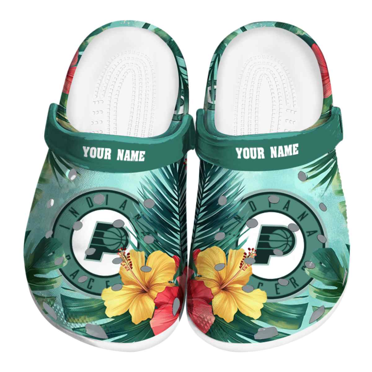 Indiana Pacers NBA Sport Crocs Crocband Clogs Shoes Comfortable For Men Women and Kids