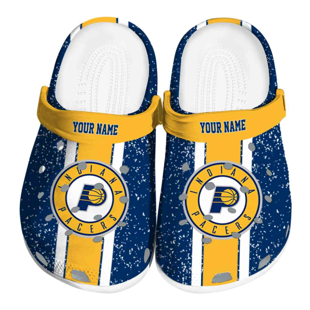 Indiana Pacers NBA Sport Crocs Crocband Clogs Shoes Comfortable For Men Women and Kids