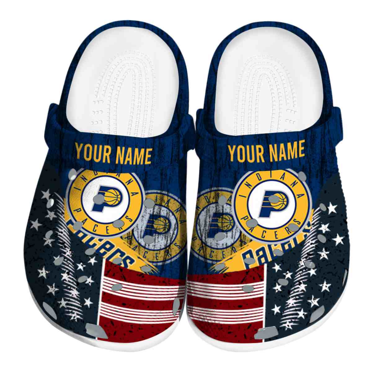 Indiana Pacers NBA Sport Crocs Crocband Clogs Shoes Comfortable For Men Women and Kids