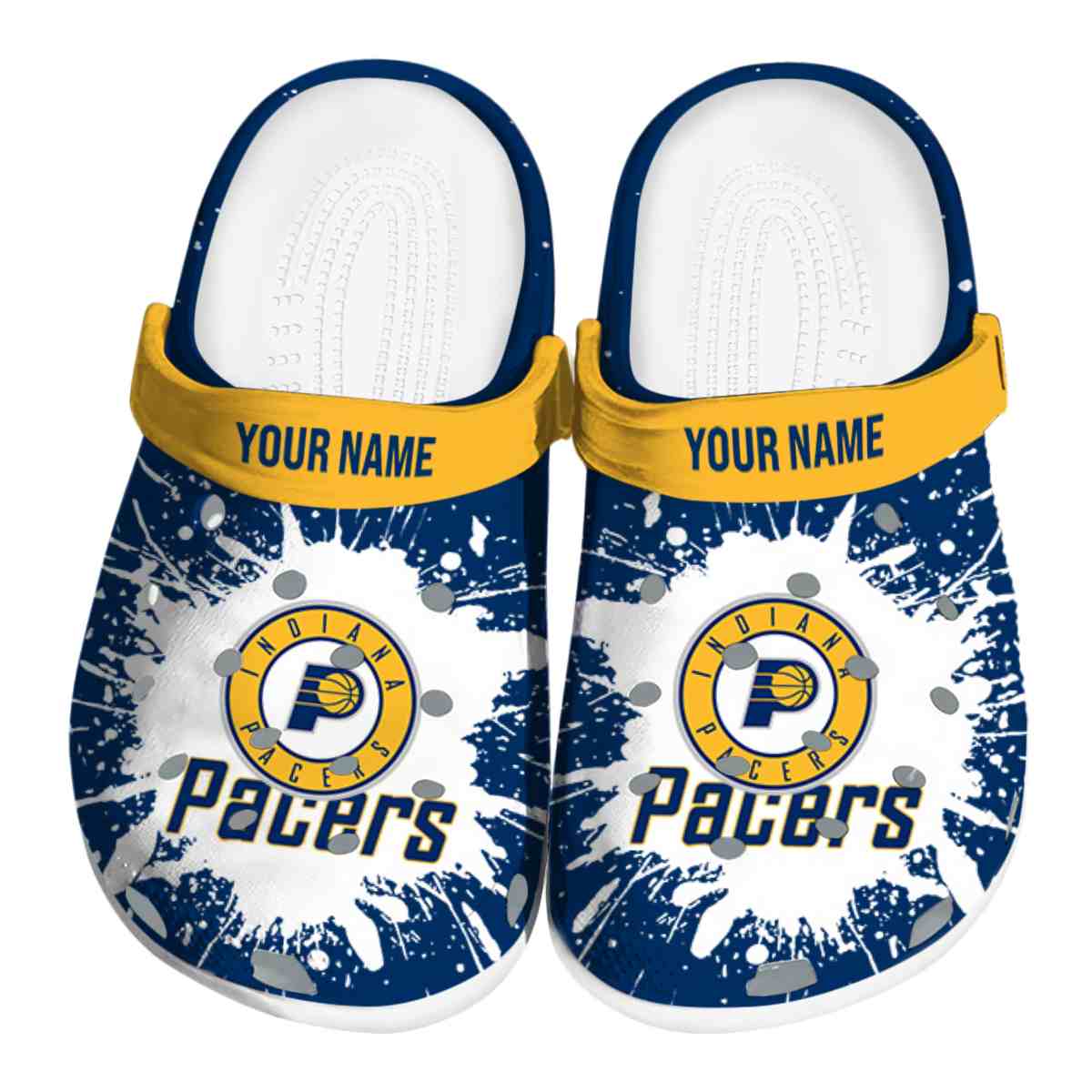 Indiana Pacers NBA Sport Crocs Crocband Clogs Shoes Comfortable For Men Women and Kids