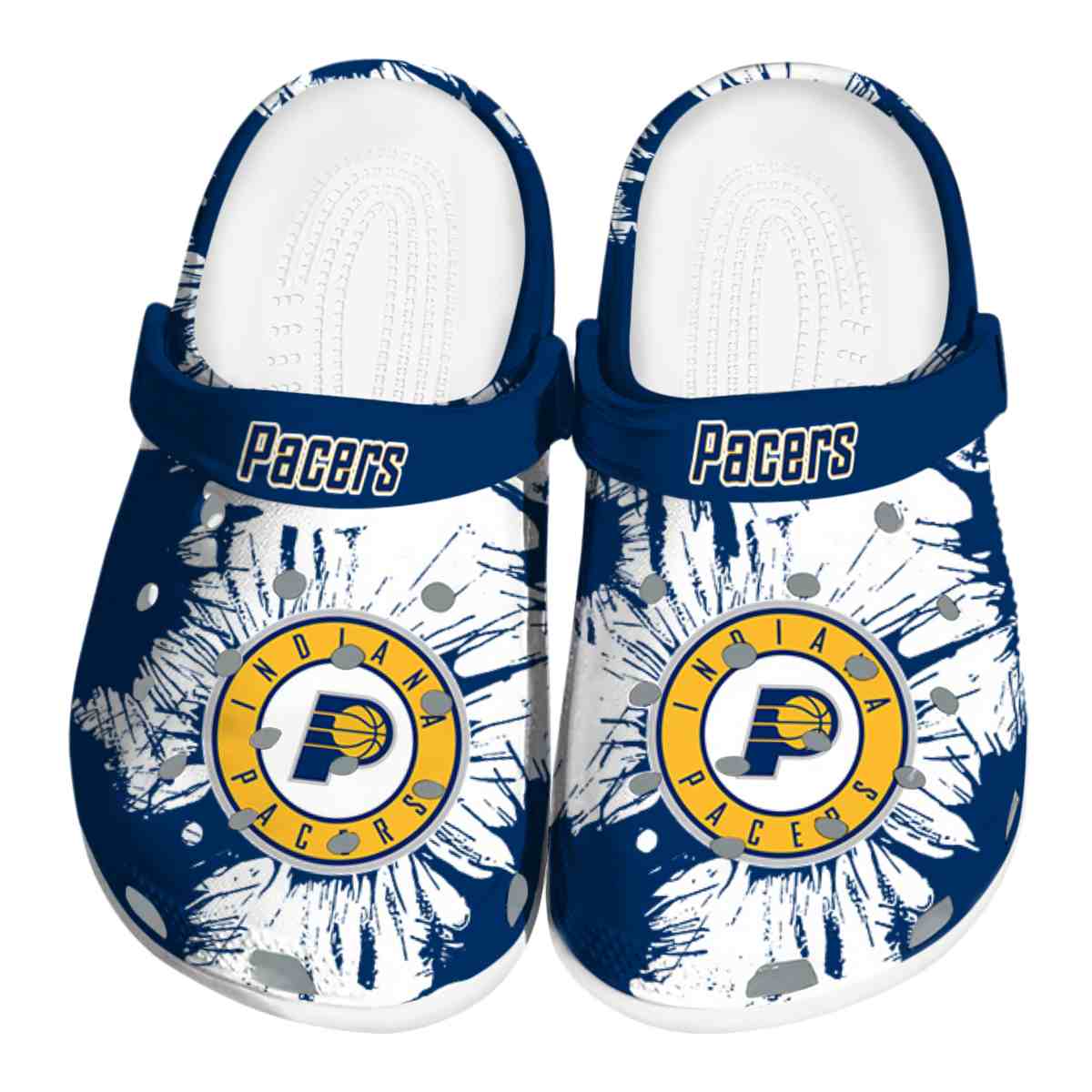 Indiana Pacers NBA Sport Crocs Crocband Clogs Shoes Comfortable For Men Women and Kids