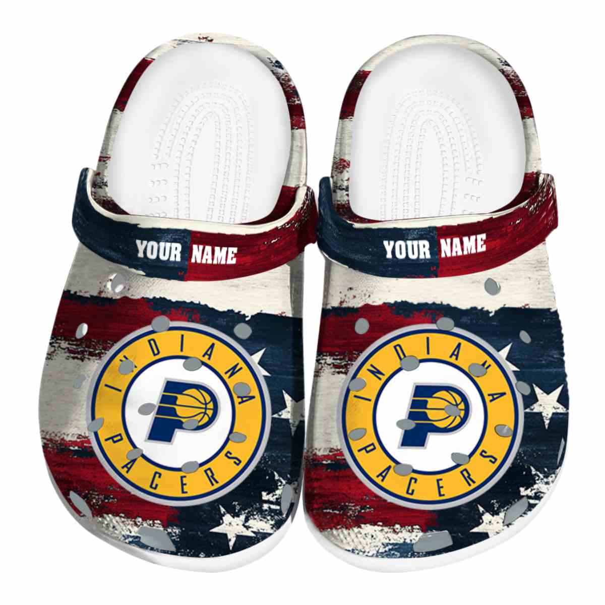 Indiana Pacers NBA Sport Crocs Crocband Clogs Shoes Comfortable For Men Women and Kids