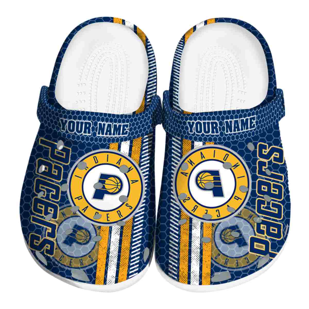 Indiana Pacers NBA Sport Crocs Crocband Clogs Shoes Comfortable For Men Women and Kids