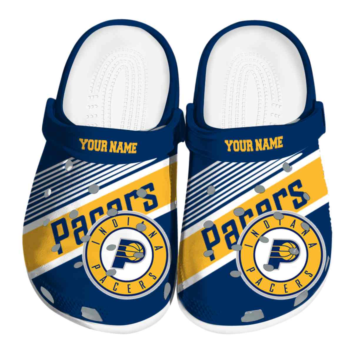 Indiana Pacers NBA Sport Crocs Crocband Clogs Shoes Comfortable For Men Women and Kids