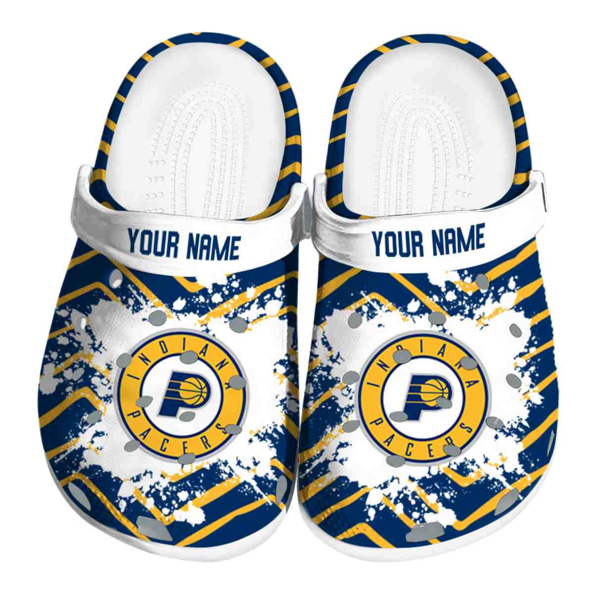 Indiana Pacers NBA Sport Crocs Crocband Clogs Shoes Comfortable For Men Women and Kids