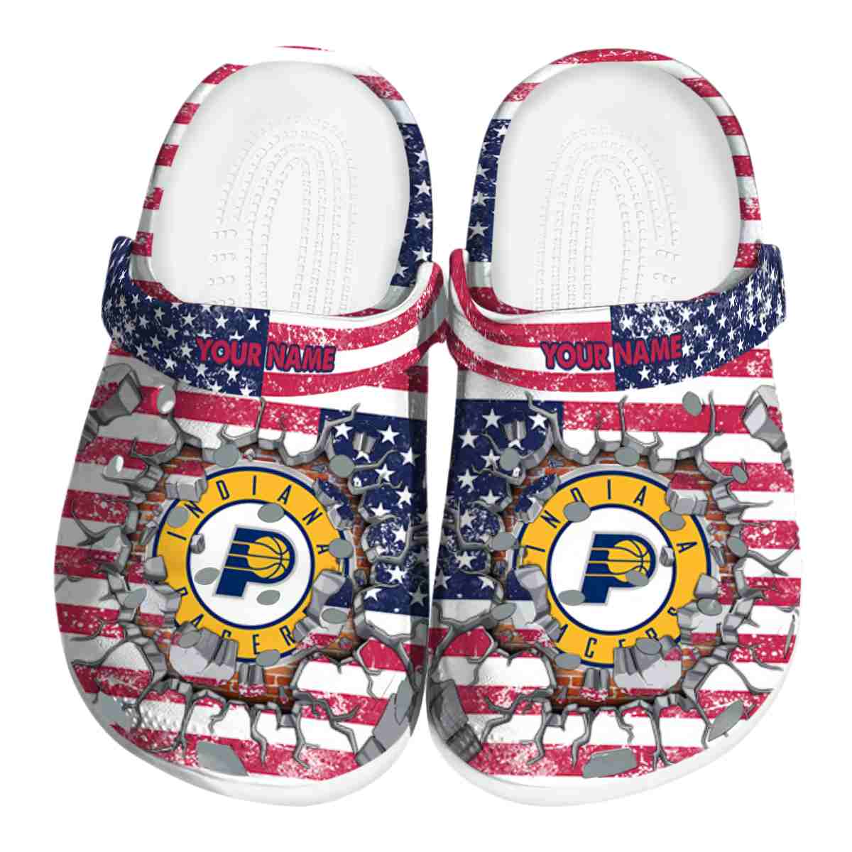 Indiana Pacers NBA Sport Crocs Crocband Clogs Shoes Comfortable For Men Women and Kids