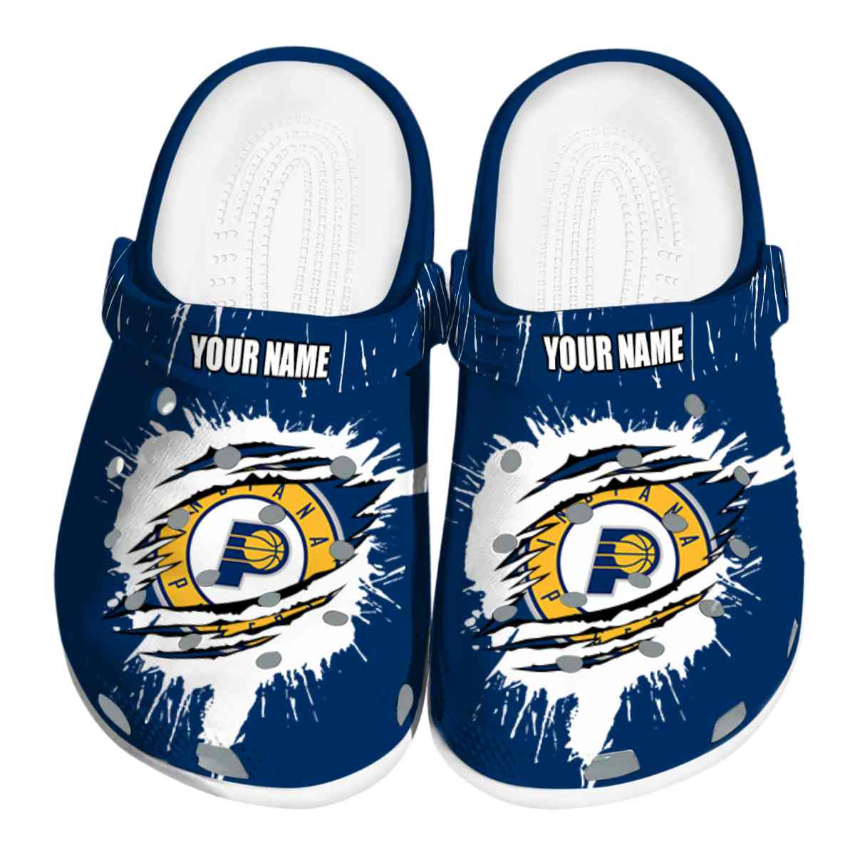 Indiana Pacers NBA Sport Crocs Crocband Clogs Shoes Comfortable For Men Women and Kids