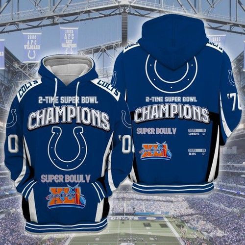 Indianapolis Colts 3D All Over Print Hoodie, Zip Hoodie