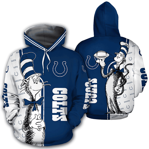Indianapolis Colts 3D All Over Print Hoodie, Zip Hoodie