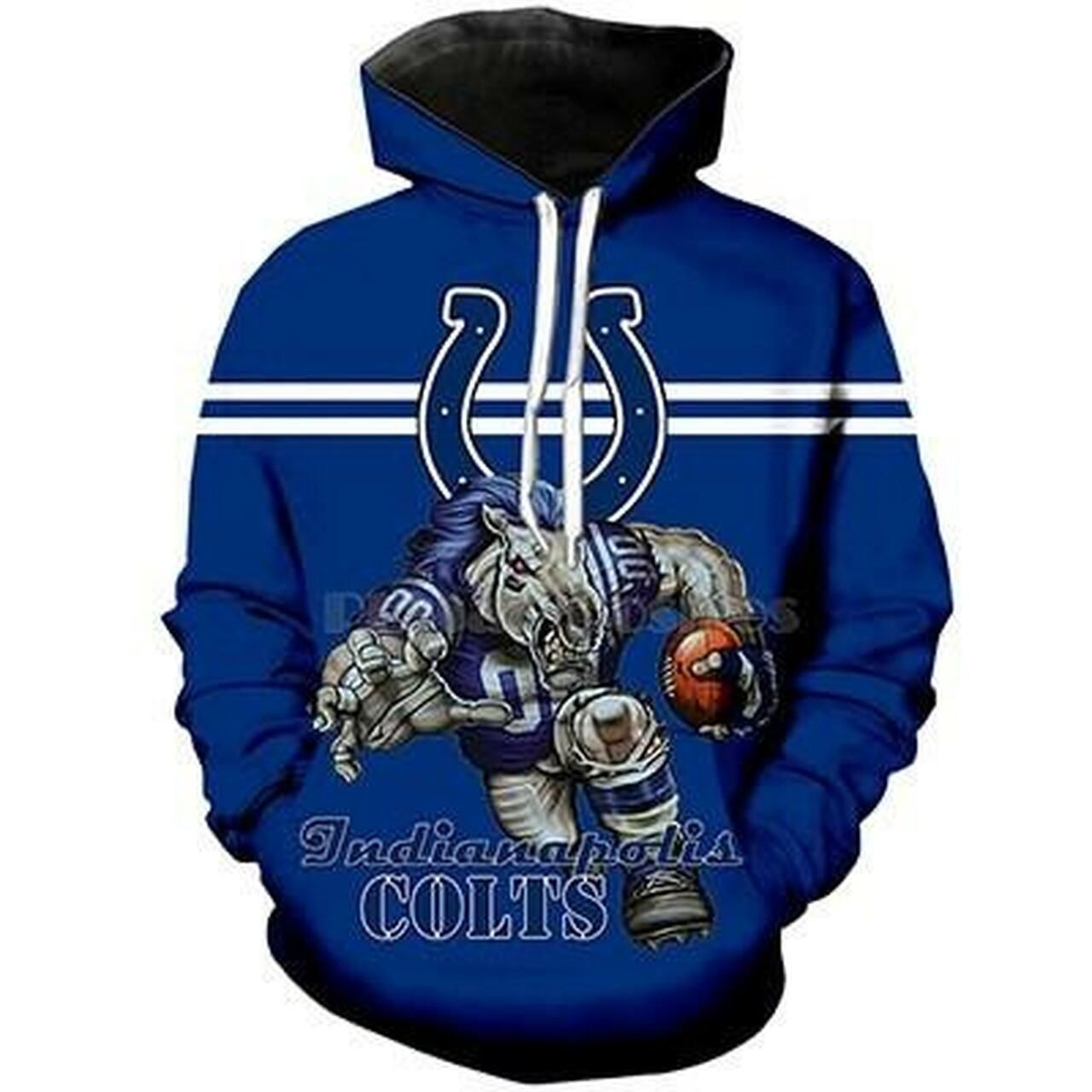 Indianapolis Colts 3D All Over Print Hoodie, Zip Hoodie