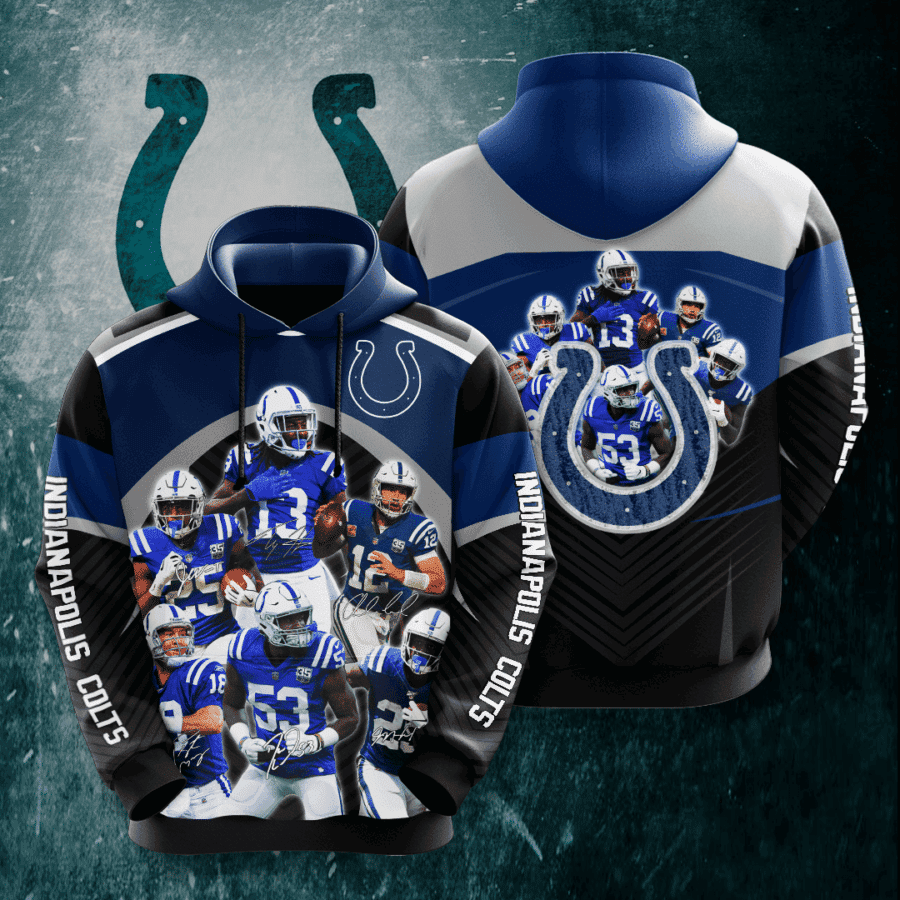 Indianapolis Colts 3D All Over Print Hoodie, Zip Hoodie