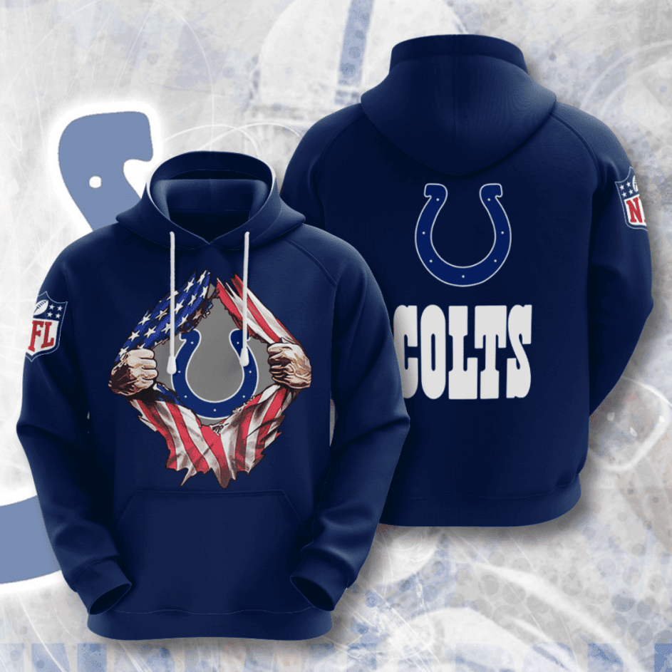 Indianapolis Colts American Football 3D All Over Print Hoodie, Zip Hoodie