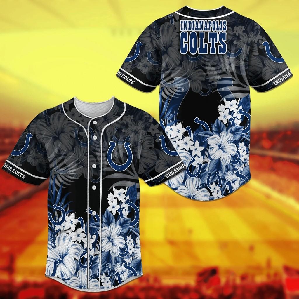 Indianapolis Colts Blue Baseball Jersey Shirt For NLF Fans