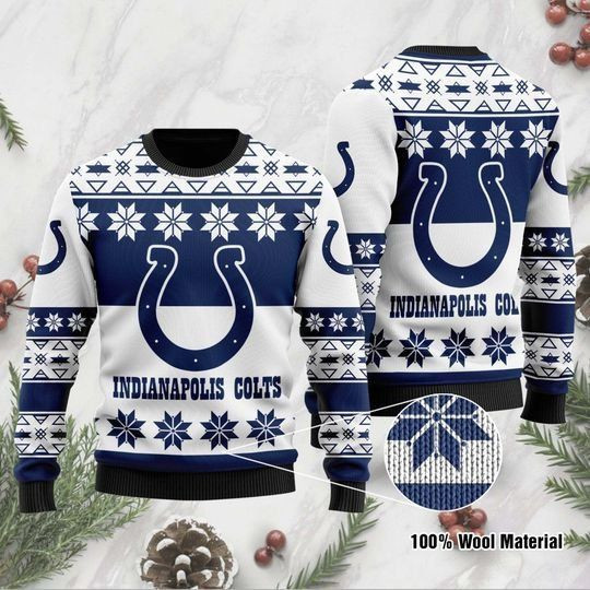 Indianapolis Colts Christmas For Fans Ugly Christmas Sweater Adult 3D Funny Matching for family