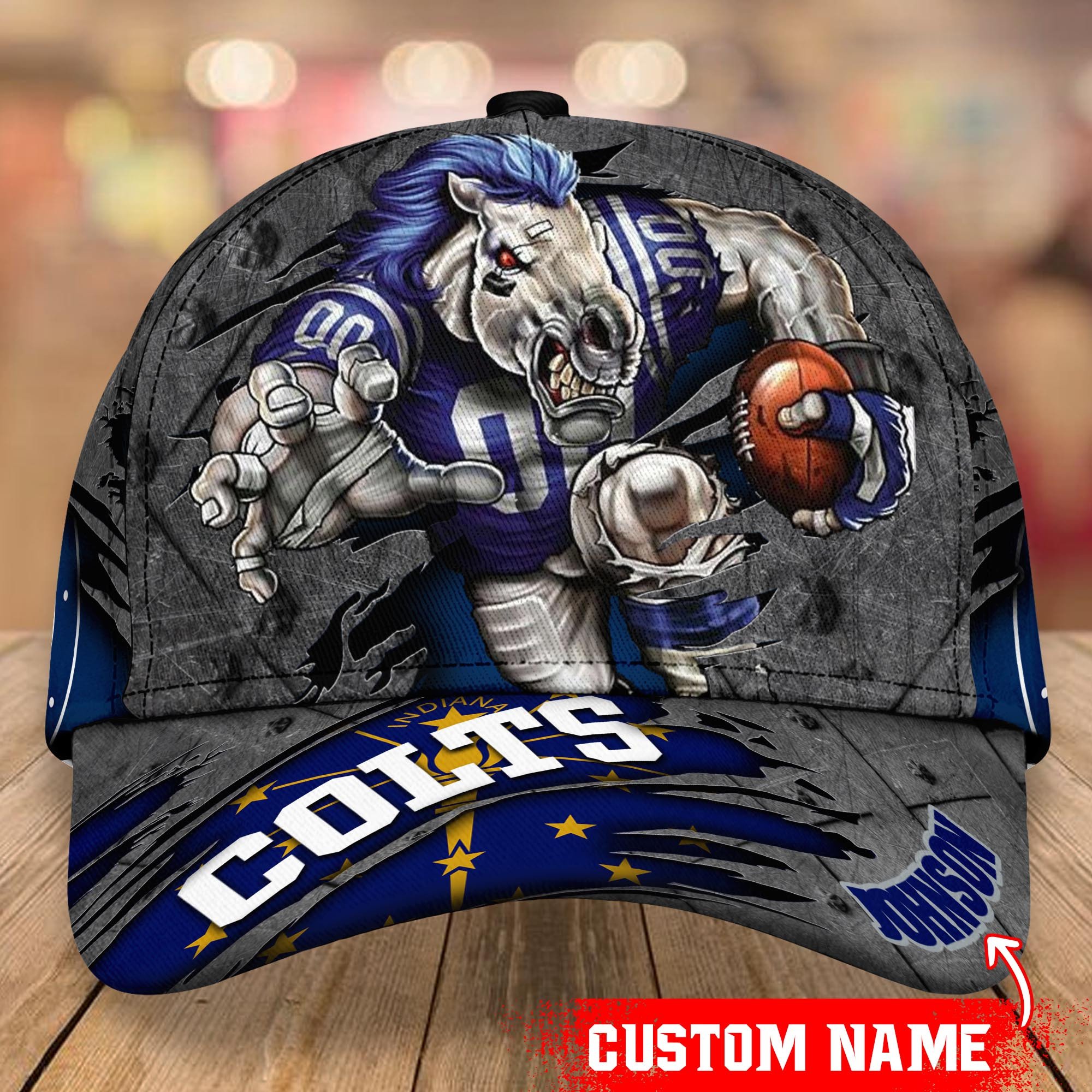 Indianapolis Colts Custom Name Classic Caps Trucker Hats Custom Hats Gifts For Men & Women