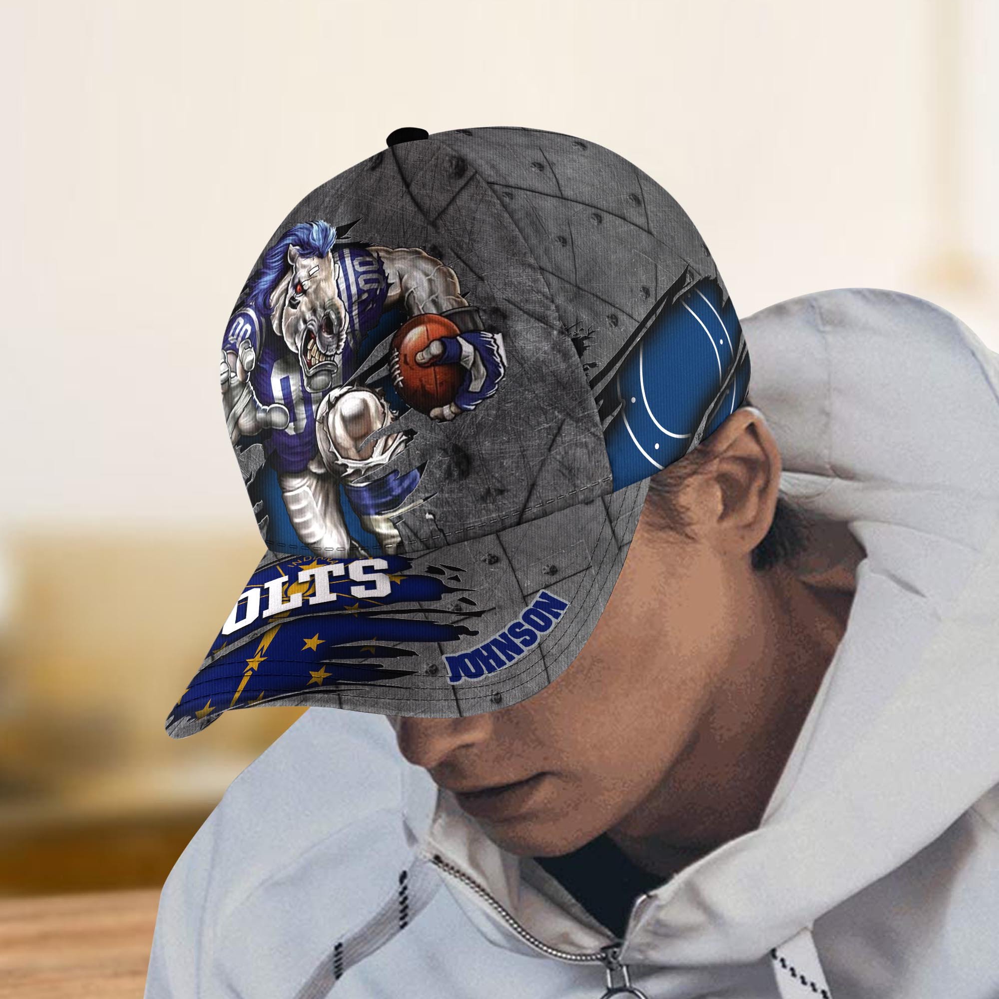 Indianapolis Colts Custom Name Classic Caps Trucker Hats Custom Hats Gifts For Men & Women