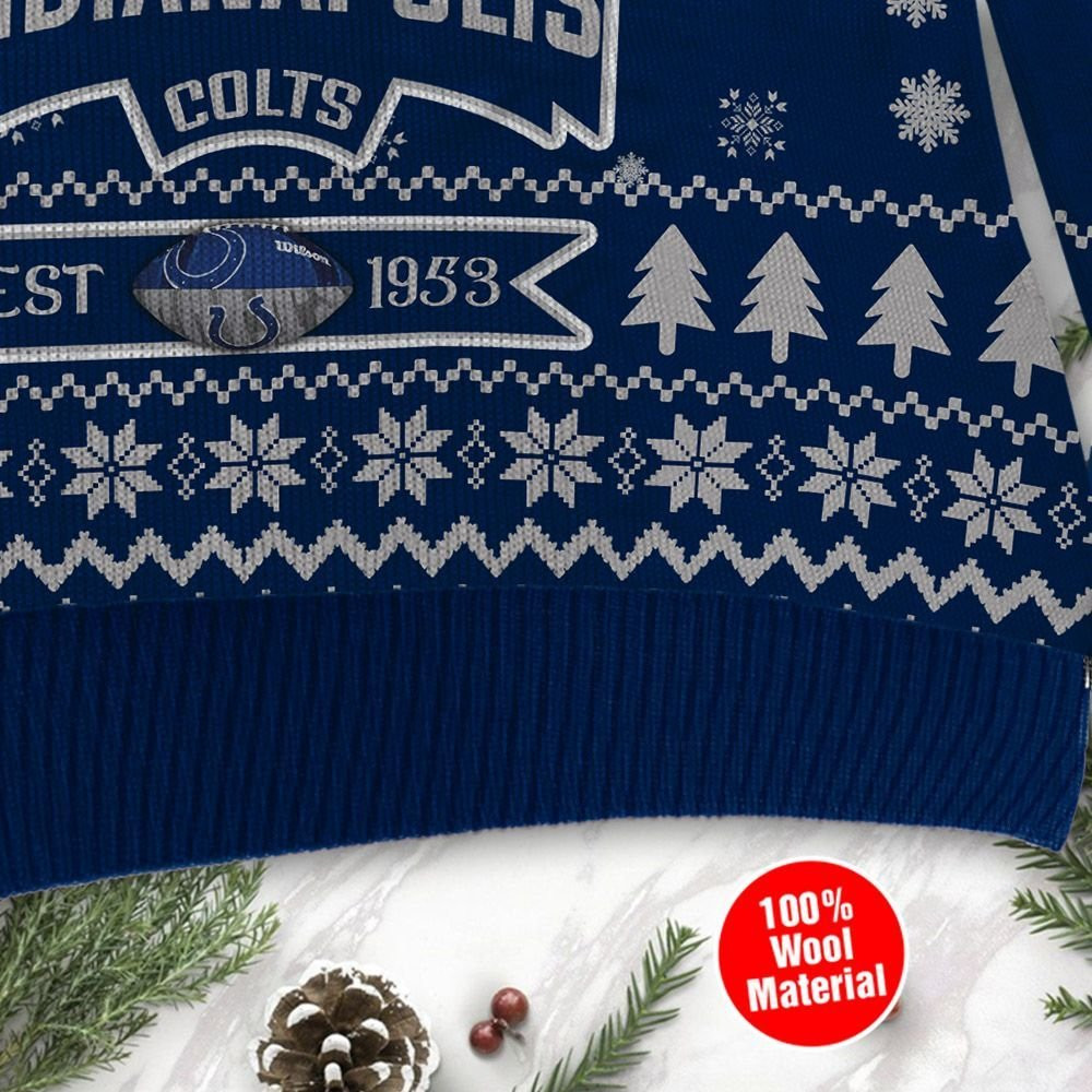 Indianapolis Colts Cute Baby Yoda Grogu Ugly Christmas Sweater Adult 3D Funny Matching for family - Image 4