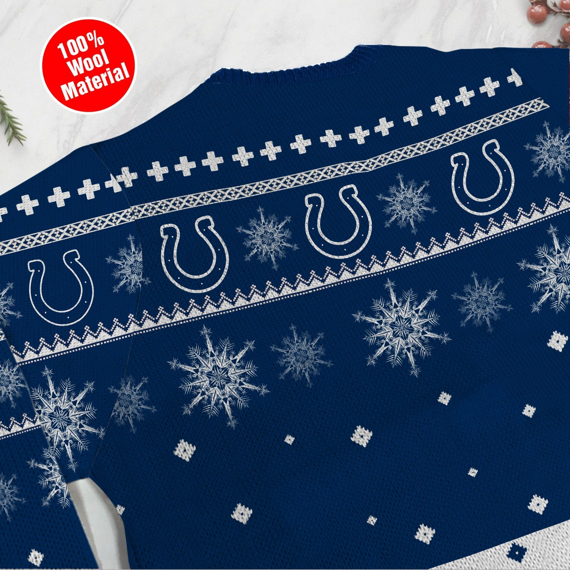 Indianapolis Colts Mickey Mouse Funny Ugly Christmas Sweater Adult 3D Funny Matching for family - Image 5