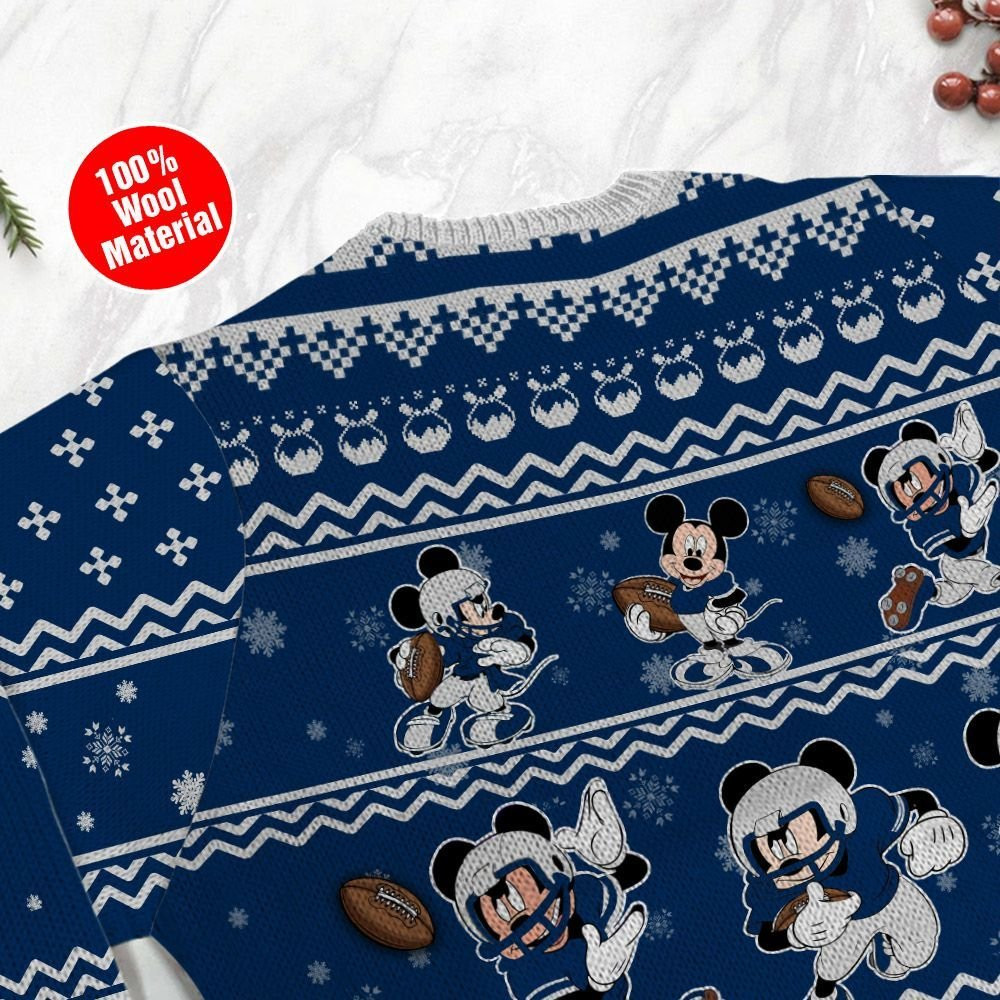 Indianapolis Colts Mickey Mouse Ugly Christmas Sweater Adult 3D Funny Matching for family - Image 5