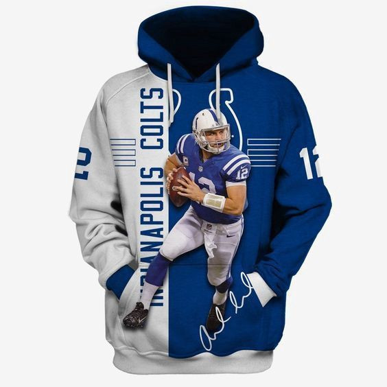 Indianapolis Colts Ncaa Football Andrew Luck 3D All Over Print Hoodie, Zip Hoodie
