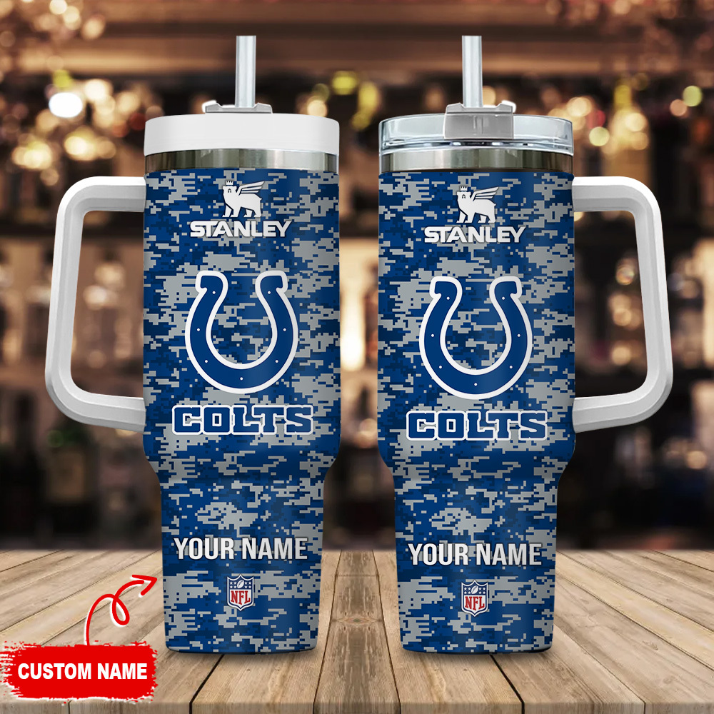 Indianapolis Colts NFL Camouflage Custom Stanley Cup 40 oz 30 oz Tumbler With HandleTVC2301110