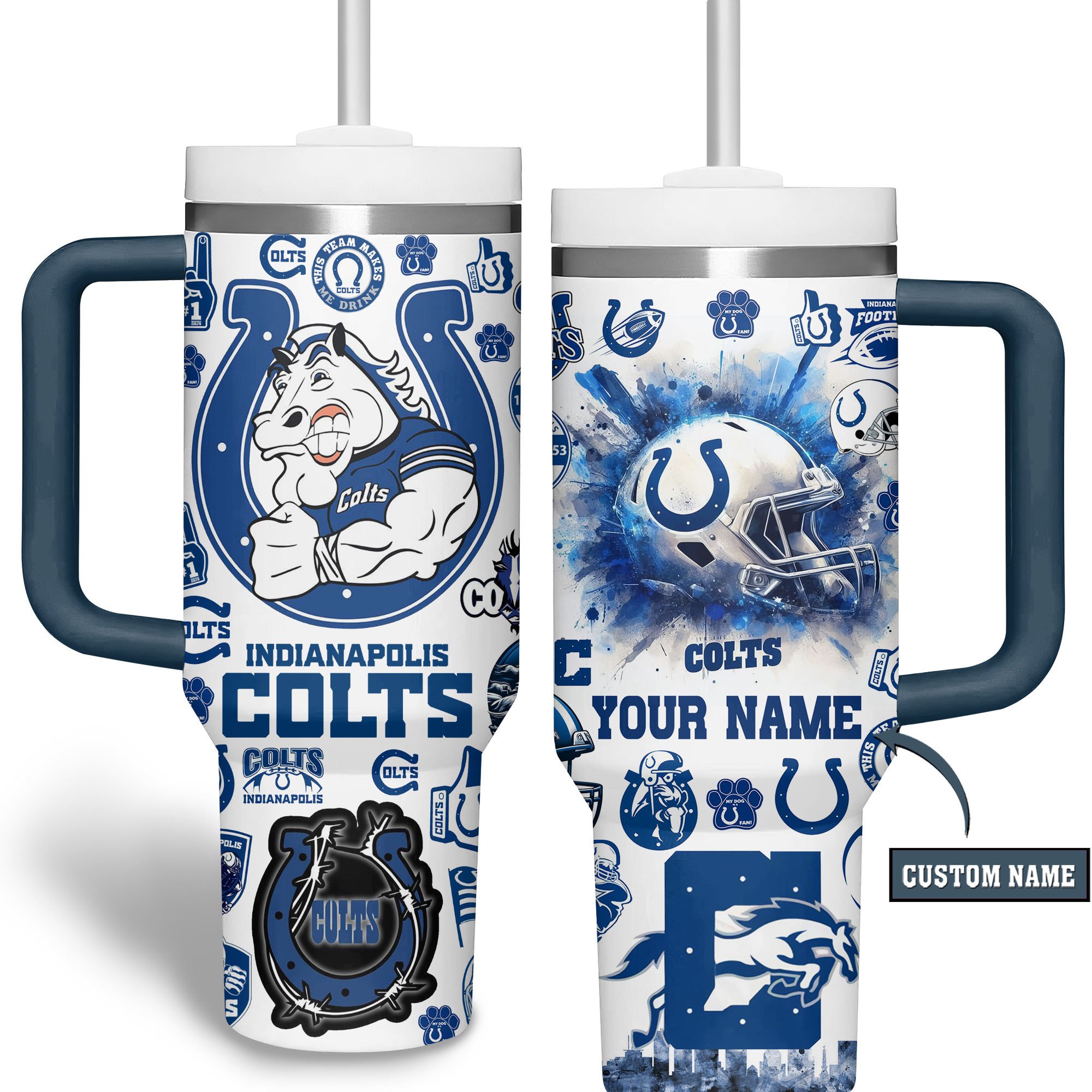 Indianapolis Colts NFL Custom Stanley Cup 40 oz 30 oz Tumbler With HandleTVC2301510