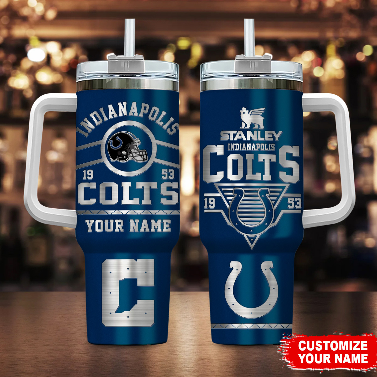 Indianapolis Colts NFL Custom Stanley Cup 40 oz 30 oz Tumbler With HandleTVC230153