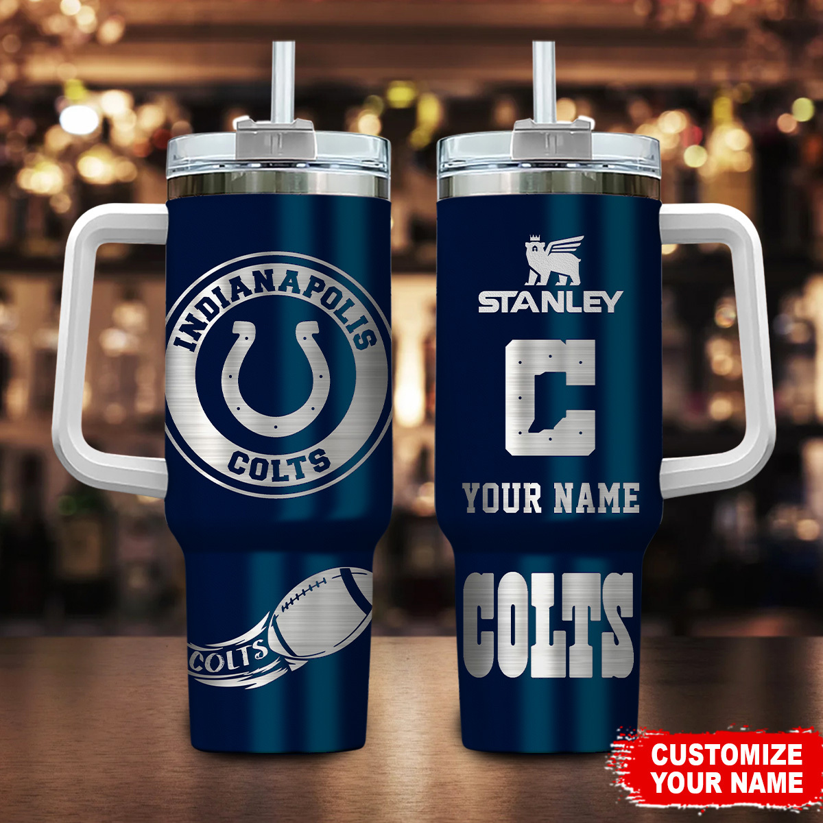 Indianapolis Colts NFL Custom Stanley Cup 40 oz 30 oz Tumbler With HandleTVC230179