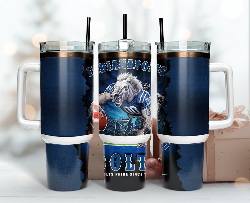 Indianapolis Colts NFL Mascot Custom Stanley Cup 40 oz 30 oz Tumbler With HandleTVC2301144