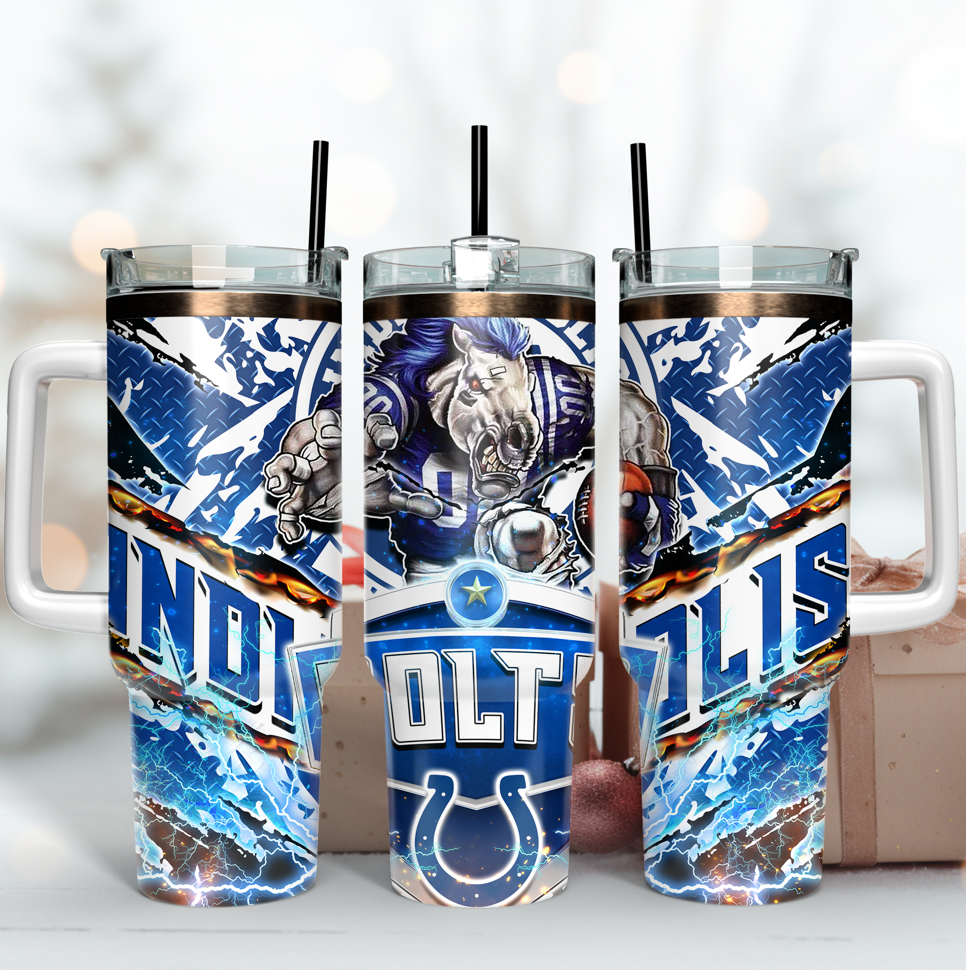 Indianapolis Colts NFL Mascot Custom Stanley Cup 40 oz 30 oz Tumbler With HandleTVC2301166