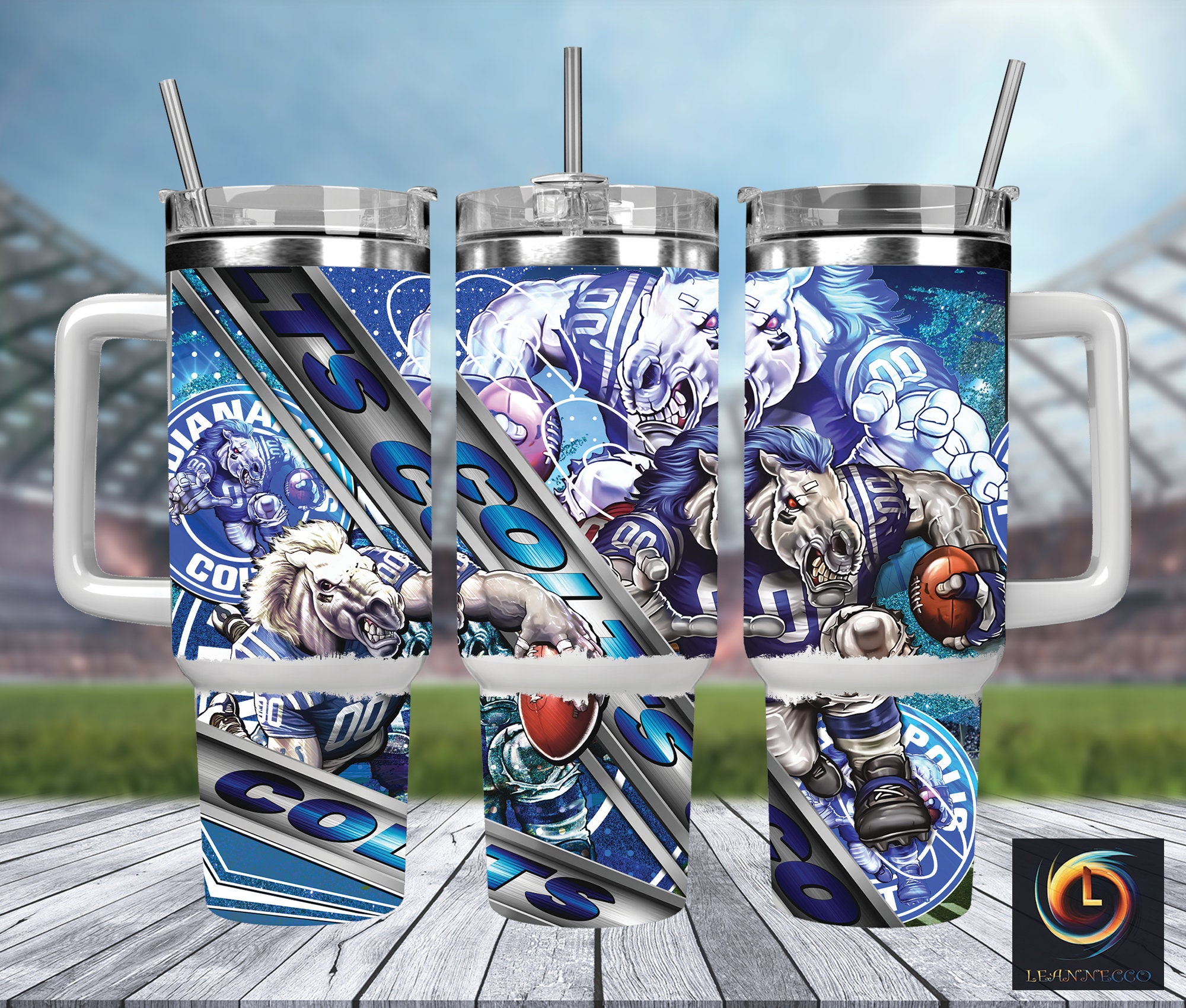 Indianapolis Colts NFL Mascot Custom Stanley Cup 40 oz 30 oz Tumbler With HandleTVC2301989