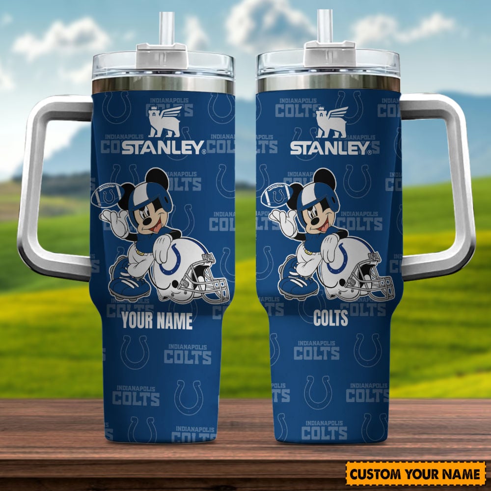 Indianapolis Colts NFL Mickey Mouse Custom Stanley Cup 40 oz 30 oz Tumbler With HandleTVC230138